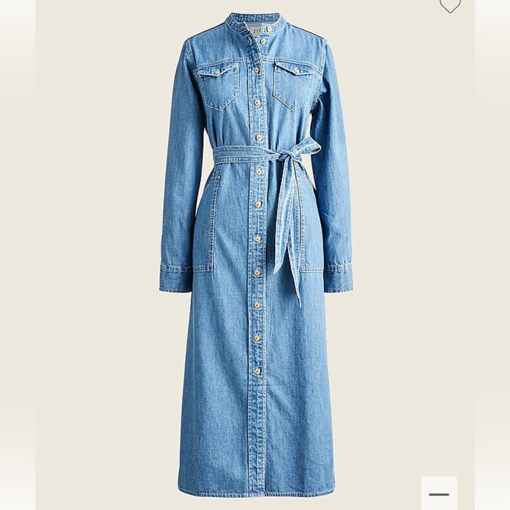 J. Crew Western indigo shirtdress, Size 16, NWT